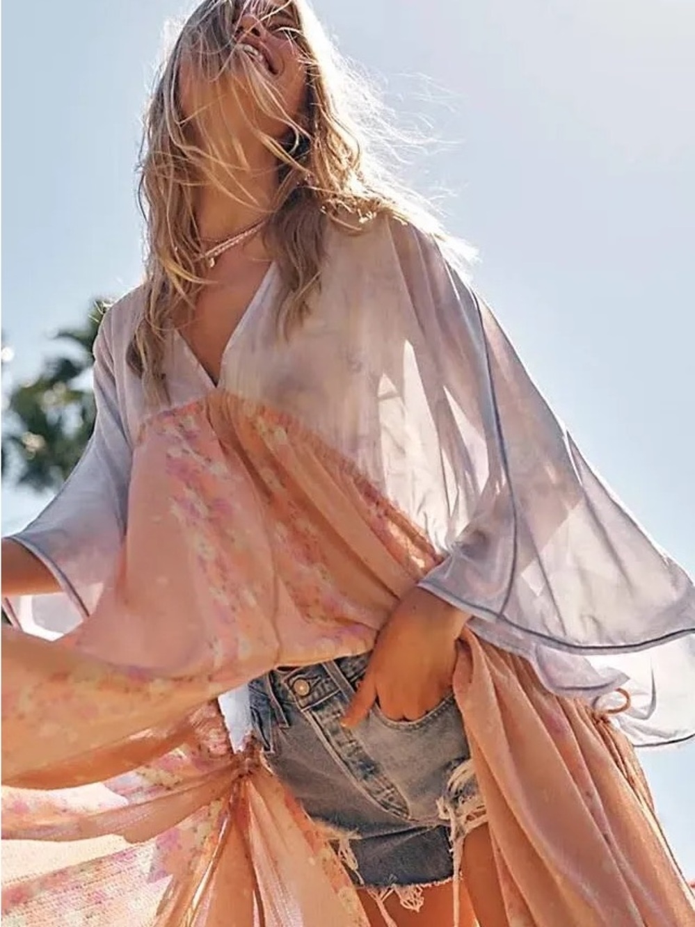 Free People Know Me Maxi Kimono Top